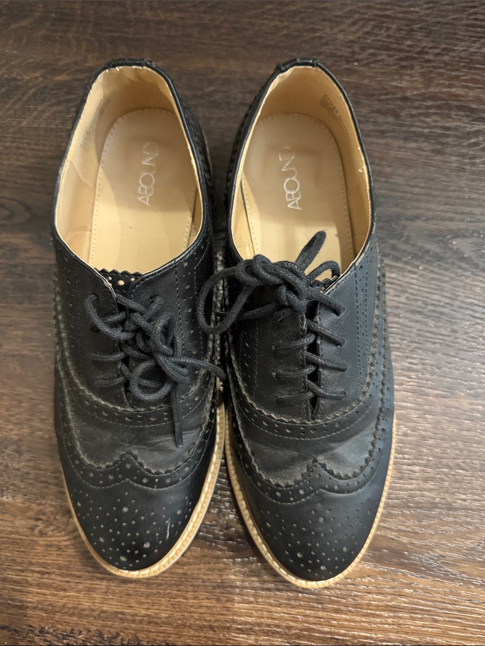 Abound Black Wingtip Oxford Lace-Up Shoes